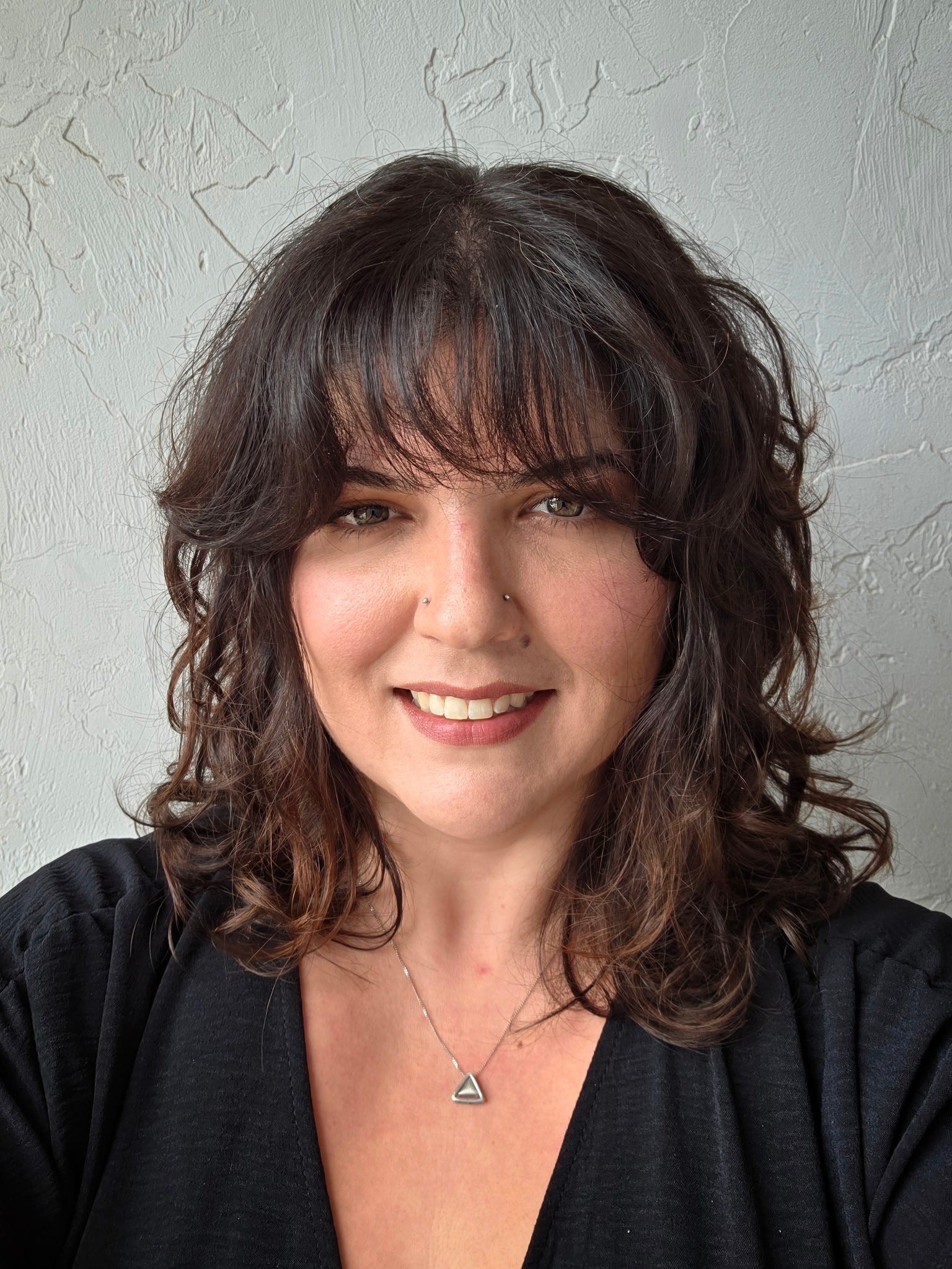 Smiling man with clean haircut